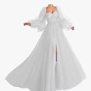 Elegant White Evening Gown